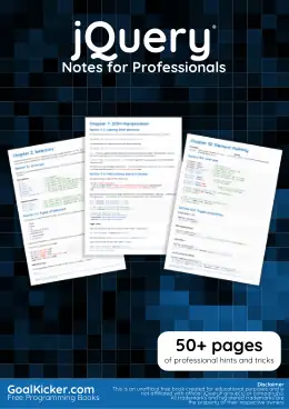 غلاف كتاب jQueryNotesForProfessionals مواد مشتركة ومراجع التعليم الفني: المواد المشتركة