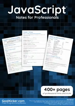 غلاف كتاب JavaScriptNotesForProfessionals مواد مشتركة ومراجع التعليم الفني: المواد المشتركة
