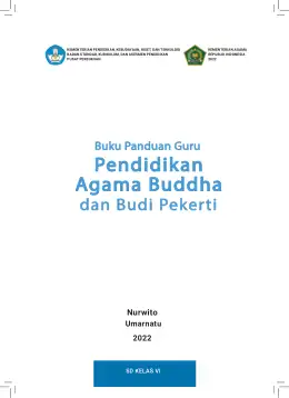 Sampul Buku Guru Pendidikan Agama Buddha dan Budi Pekerti SD Kelas VI Kurikulum Merdeka