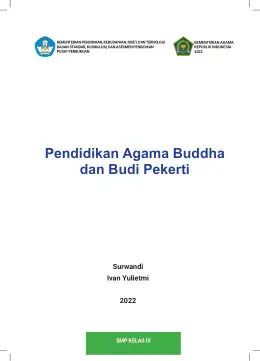 Sampul Buku Siswa Pendidikan Agama Buddha dan Budi Pekerti SMP Kelas IX Kurikulum Merdeka