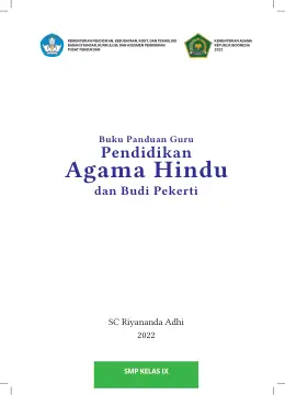Sampul Buku Guru Pendidikan Agama Hindu dan Budi Pekerti SMP Kelas IX Kurikulum Merdeka