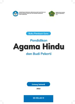 Sampul Buku Guru Pendidikan Agama Hindu dan Budi Pekerti SD Kelas VI Kurikulum Merdeka