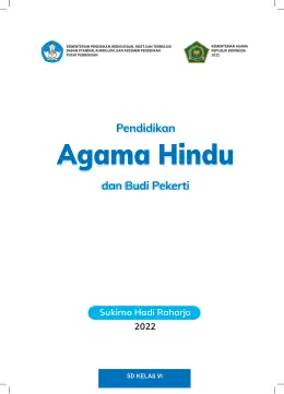 Sampul Buku Siswa Pendidikan Agama Hindu dan Budi Pekerti SD Kelas VI Kurikulum Merdeka