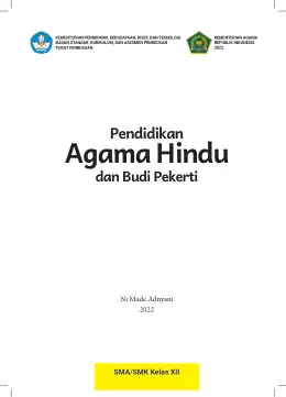 Sampul Buku Siswa Pendidikan Agama Hindu dan Budi Pekerti SMA/SMK Kelas XII Kurikulum Merdeka