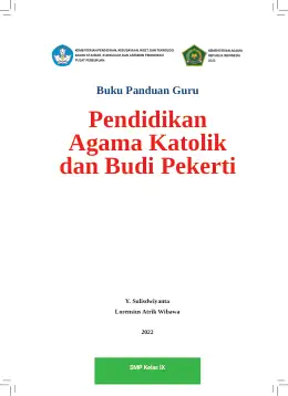 Sampul Buku Guru Pendidikan Agama Katolik dan Budi Pekerti SMP Kelas IX Kurikulum Merdeka