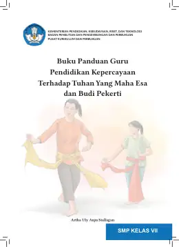 Sampul Buku Guru Pendidikan Kepercayaan Terhadap Tuhan Yang Maha Esa dan Budi Pekerti SMP Kelas VII Kurikulum Merdeka