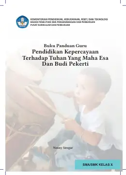 Sampul Buku Guru Pendidikan Kepercayaan Terhadap Tuhan Yang Maha Esa dan Budi Pekerti SMA/SMK Kelas X Kurikulum Merdeka