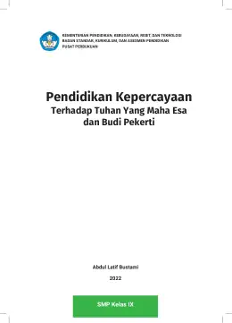 Sampul Buku Siswa Pendidikan Kepercayaan Terhadap Tuhan Yang Maha Esa dan Budi Pekerti SMP Kelas IX Kurikulum Merdeka