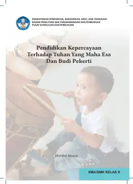 Sampul Buku Siswa Pendidikan Kepercayaan Terhadap Tuhan Yang Maha Esa dan Budi Pekerti SMA/SMK Kelas X Kurikulum Merdeka