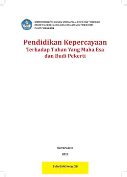 Sampul Buku Siswa Pendidikan Kepercayaan Terhadap Tuhan Yang Maha Esa dan Budi Pekerti SMA/SMK Kelas XII Kurikulum Merdeka