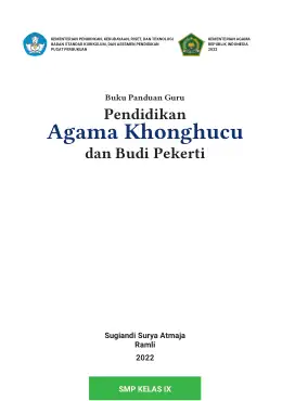 Sampul Buku Guru Pendidikan Agama Khonghucu dan Budi Pekerti SMP Kelas IX Kurikulum Merdeka
