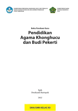 Sampul Buku Guru Pendidikan Agama Khonghucu dan Budi Pekerti SMA/SMK Kelas XII Kurikulum Merdeka