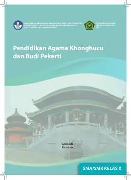 Sampul Buku Siswa Pendidikan Agama Khonghucu dan Budi Pekerti SMA/SMK Kelas X Kurikulum Merdeka