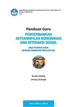 Sampul Buku Guru Pengembangan Keterampilan Komunikasi dan Interaksi Sosial bagi Peserta Didik dengan Hambatan Intelektual SDLB, SMPLB, dan SMALB Kurikulum Merdeka