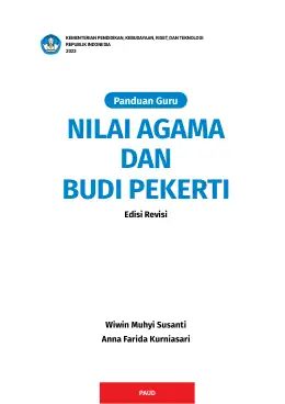 Sampul Buku Guru Nilai Agama dan Budi Pekerti Kurikulum Merdeka