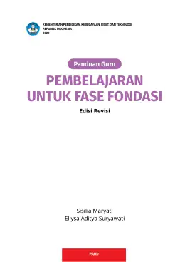 Sampul Buku Guru Pembelajaran Fase Fondasi Kurikulum Merdeka