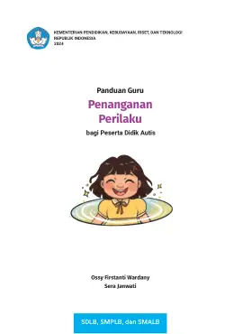 Sampul Buku Guru Penanganan Perilaku bagi Peserta Didik Autis SDLB, SMPLB, dan SMALB Kurikulum Merdeka
