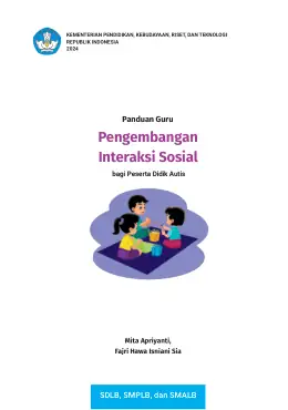 Sampul Buku Guru Pengembangan Interaksi Sosial bagi Peserta Didik Autis SDLB, SMPLB, dan SMALB Kurikulum Merdeka