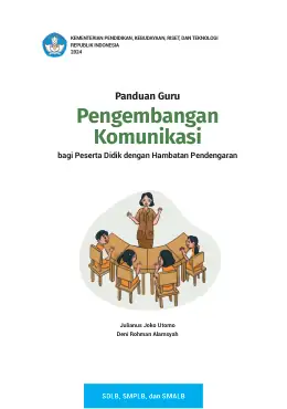 Sampul Buku Guru Pengembangan Komunikasi bagi Peserta Didik dengan Hambatan Pendengaran Kurikulum Merdeka
