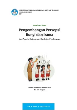 Sampul Buku Guru Pengembangan Persepsi Bunyi dan Irama bagi Peserta Didik dengan Hambatan Pendengaran Kurikulum Merdeka