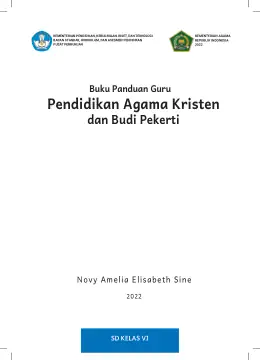 Sampul Buku Guru Pendidikan Agama Kristen dan Budi Pekerti SD Kelas VI Kurikulum Merdeka