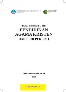 Sampul Buku Guru Pendidikan Agama Kristen dan Budi Pekerti SMA/SMK Kelas XII Kurikulum Merdeka
