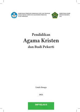Sampul Buku Siswa Pendidikan Agama Kristen dan Budi Pekerti SMP Kelas IX Kurikulum Merdeka