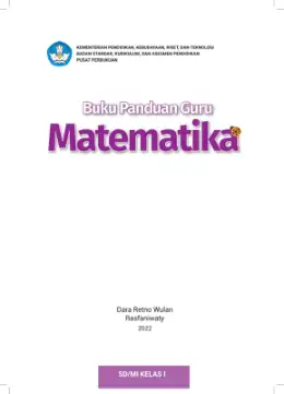 Sampul Buku Guru Matematika SD/MI Kelas I Kurikulum Merdeka Kelas 1 SD