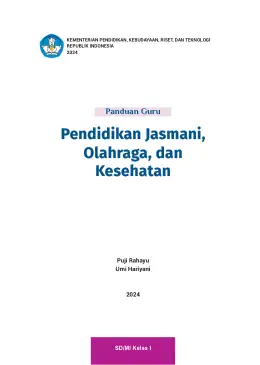 Sampul Buku Guru Pendidikan Jasmani, Olahraga, dan Kesehatan SD/MI Kelas I Kurikulum Merdeka Kelas 1 SD