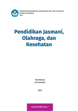Sampul Buku Siswa Pendidikan Jasmani, Olahraga, dan Kesehatan SD/MI Kelas I Kurikulum Merdeka Kelas 1 SD