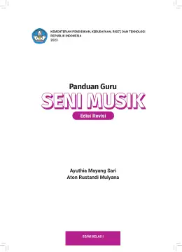 Sampul Buku Guru Seni Musik SD/MI Kelas I Kurikulum Merdeka Kelas 1 SD