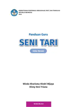 Sampul Buku Guru Seni Tari SD/MI Kelas I Kurikulum Merdeka Kelas 1 SD