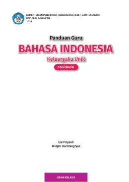 Sampul Buku Guru Bahasa Indonesia Keluargaku Unik SD/MI Kelas II Kurikulum Merdeka Kelas 2 SD