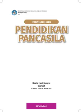 Sampul Buku Guru Pendidikan Pancasila SD/MI Kelas II Kurikulum Merdeka Kelas 2 SD