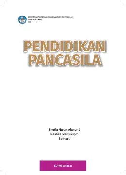 Sampul Buku Siswa Pendidikan Pancasila SD/MI Kelas II Kurikulum Merdeka Kelas 2 SD