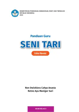 Sampul Buku Guru Seni Tari SD/MI Kelas II Kurikulum Merdeka Kelas 2 SD