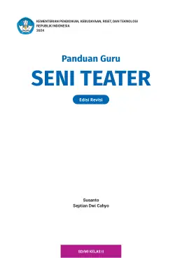 Sampul Buku Guru Seni Teater SD/MI Kelas II Kurikulum Merdeka Kelas 2 SD