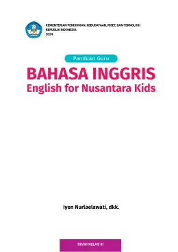 Sampul Buku Guru Bahasa Inggris: English for Nusantara Kids SD/MI Kelas III Kurikulum Merdeka Kelas 3 SD