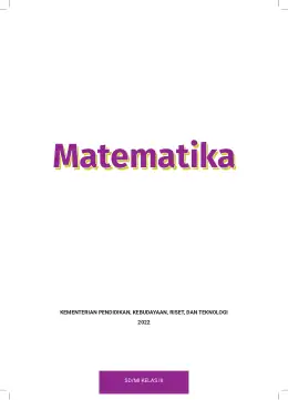 Sampul Buku Siswa Matematika SD/MI Kelas III Kurikulum Merdeka Kelas 3 SD
