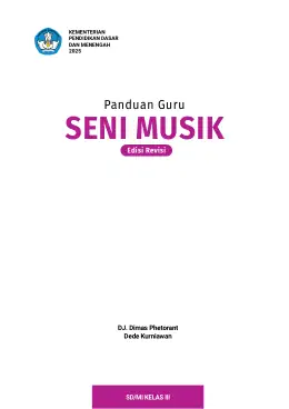 Sampul Buku Guru Seni Musik SD/MI Kelas III Kurikulum Merdeka Kelas 3 SD