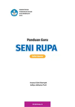 Sampul Buku Guru Seni Rupa SD/MI Kelas III Kurikulum Merdeka Kelas 3 SD