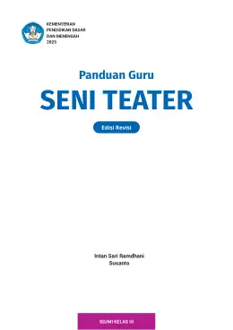 Sampul Buku Guru Seni Teater SD/MI Kelas III Kurikulum Merdeka Kelas 3 SD