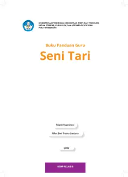 Sampul Buku Guru Seni Tari SD/MI Kelas III Kurikulum Merdeka Kelas 3 SD