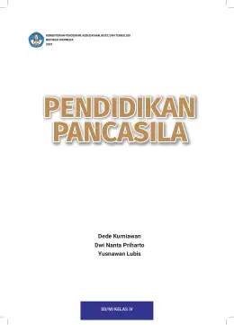 Sampul Buku Siswa Pendidikan Pancasila SD/MI Kelas IV Kurikulum Merdeka Kelas 4 SD