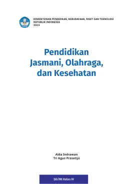 Sampul Buku Siswa Pendidikan Jasmani, Olahraga, dan Kesehatan SD/MI Kelas IV Kurikulum Merdeka Kelas 4 SD