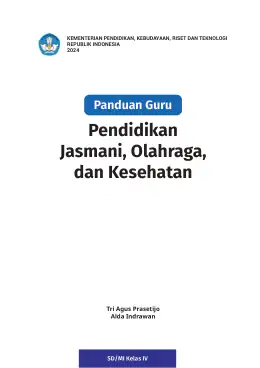 Sampul Buku Guru Pendidikan Jasmani, Olahraga, dan Kesehatan SD/MI Kelas IV Kurikulum Merdeka Kelas 4 SD