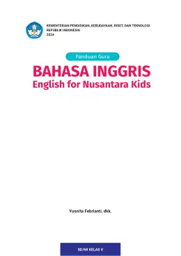 Sampul Buku Guru Bahasa Inggris: English for Nusantara Kids SD/MI Kelas V Kurikulum Merdeka Kelas 5 SD