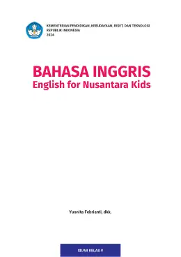 Sampul Buku Siswa Bahasa Inggris: English for Nusantara Kids SD/MI Kelas V Kurikulum Merdeka Kelas 5 SD