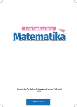 Sampul Buku Guru Matematika SD/MI Kelas V Kurikulum Merdeka Kelas 5 SD
