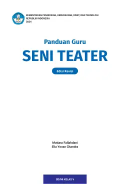 Sampul Buku Guru Seni Teater SD/MI Kelas V Kurikulum Merdeka Kelas 5 SD